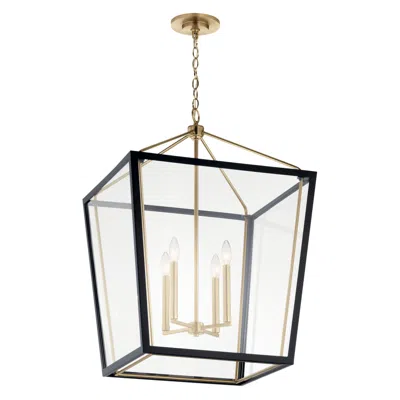 Kichler Delvin 22 1/4"w Champagne Bronze And Black 4-light Pendant
