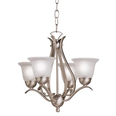 Kichler Dover 18" Wide Four Light Brushed Nickel Uplight Chandelier