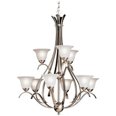 Kichler Dover Collection 29"w Brushed Nickel Nine Light Chandelier