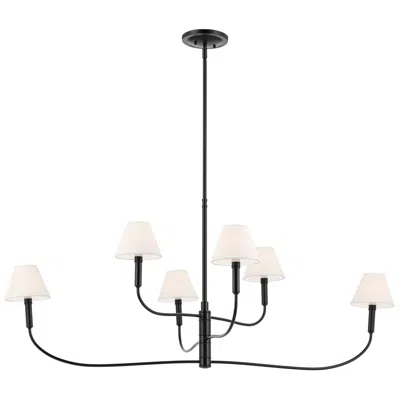 Kichler Eadie 51.5 Inch 6 Light Chandelier In Black