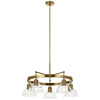 Kichler Eastmont 31 1/2"w Brushed Brass 5-light Chandelier