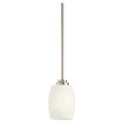 Kichler Eileen 4 1/2"w Brushed Nickel And Opal Glass Mini Pendant