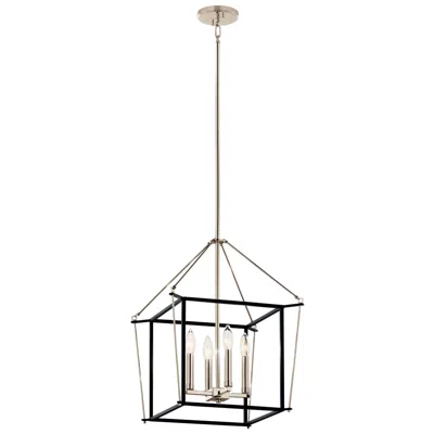Kichler Eisley 16" Wide 4-light Open Black And Polished Nickel Pendant