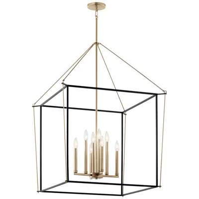 Kichler Eisley 28 1/4" Wide Black And Champagne Foyer Pendant Light