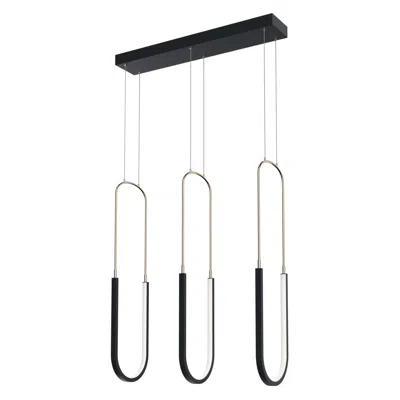 Kichler Elan Wayan Matte Black Linear Chandelier