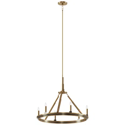 Kichler Emmala 26 3/4" Wide Brushed Natural Brass 6-light Chandelier