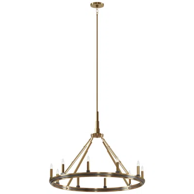 Kichler Emmala Brushed Natural Brass Chandelier 10lt