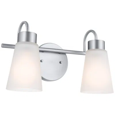 Kichler Erma Brushed Nickel Bath 2lt In White