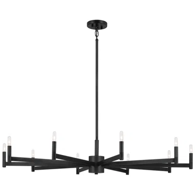 Kichler Erzo 48 Inch 10 Light Chandelier In Black