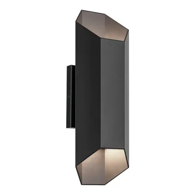 Kichler Estella 16 1/2" High Black Led Outdoor Wall Light
