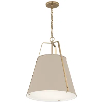Kichler Etcher 18" 2-light Greige And Champagne Bronze Pendant W/diffuser