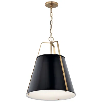 Kichler Etcher 18" Wide 2-light Black Finish Pendant Light