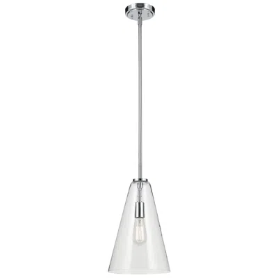 Kichler Everly 10 1/4" Wide Chrome And Clear Glass Cone Pendant