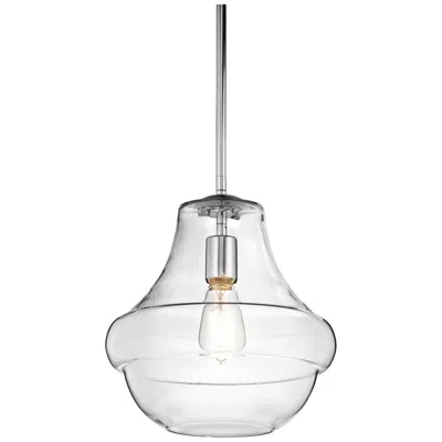 Kichler Everly 12" Wide Modern Chrome And Clear Glass Pendant Light