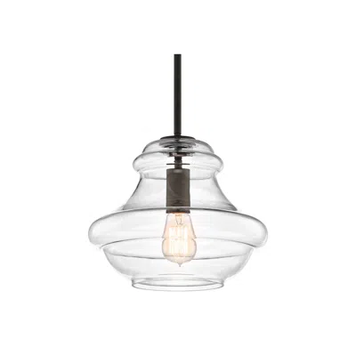 Kichler Everly 12" Wide Olde Bronze And Glass Mini Pendant