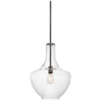 Kichler Everly 13 3/4" Wide Olde Bronze Clear Glass Pendant