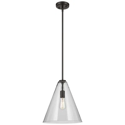 Kichler Everly 14 1/2" Wide Olde Bronze Clear Glass Cone Pendant
