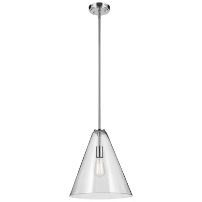Kichler Everly 14 1/4" Chrome And Clear Glass Modern Cone Cone Pendant