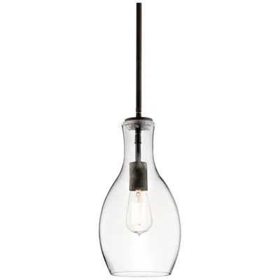 Kichler Everly 7" Wide Olde Bronze Glass Mini Pendant