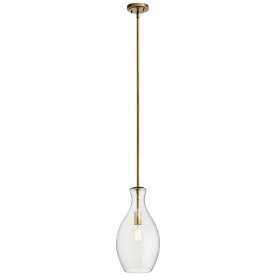 Kichler Everly 8 3/4" Wide Natural Brass Mini Pendant Light