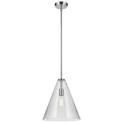 Kichler Everly Chrome Cone Clear Pendant 1lt