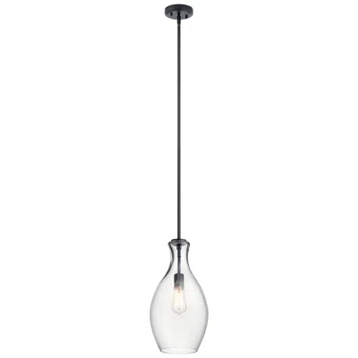 Kichler Everly Mini Pendant Black/clear Glass