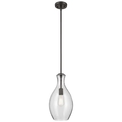 Kichler Everly Olde Bronze Bell Clear Seeded Pendant 1lt