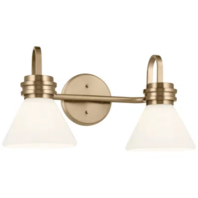 Kichler Farum 19 1/4" Wide Opal Glass Champagne Bronze 2-light Vanity