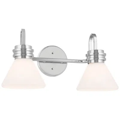 Kichler Farum 19.25 Inch 2 Light Vanity With Opal Glass In Chrome