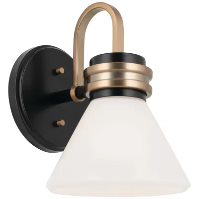 Kichler Farum 9 1/2"h Black And Champagne Bronze Wall Sconce