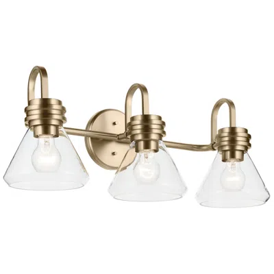 Kichler Farum Champagne Bronze Bath 3lt With Clear Glass