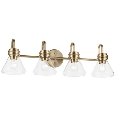 Kichler Farum Champagne Bronze Bath 4lt With Clear Glass