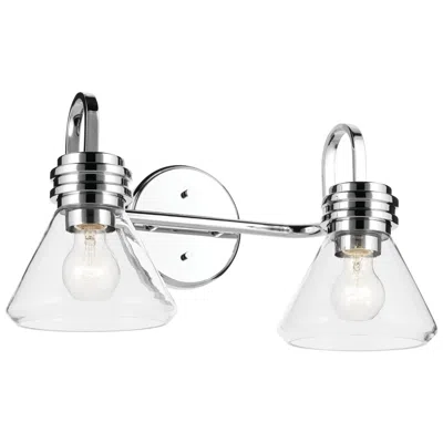 Kichler Farum Chrome Bath 2lt With Clear Glass