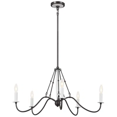 Kichler Freesia 31.3" Wide Anvil Iron Finish Candelabra Chandelier