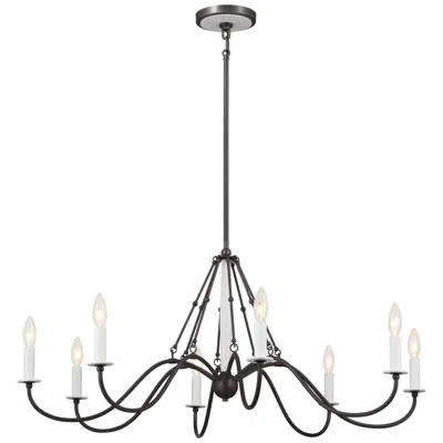 Kichler Freesia 38" Wide Anvil Iron 8-light Chandelier