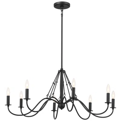 Kichler Freesia 38"w Textured Black 8-light Chandelier