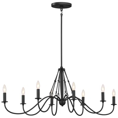 Kichler Freesia 44 1/2"w Textured Black 8-light Chandelier