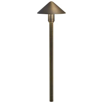 Kichler Fundamentals Brass 18.5" High Led Landscape Path Light In Brown