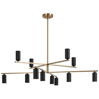 Kichler Gala 55 3/4" Champagne Bronze And Black 12-light Chandelier