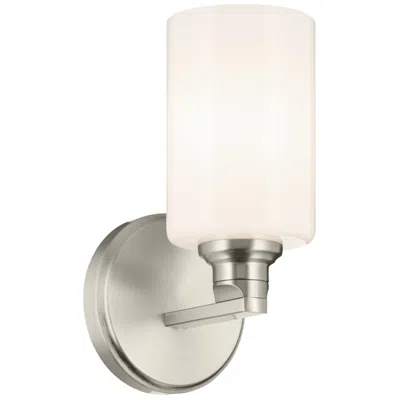 Kichler Gioe 1-light Brushed Nickel Wall Sconce With Opal Glass Shades
