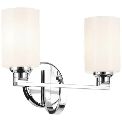 Kichler Gioe 2-light Chrome Vanity Light With Opal Glass Shades