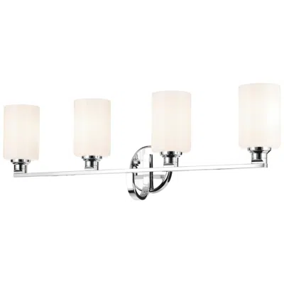 Kichler Gioe 4-light Chrome Vanity Light With Opal Glass Shades