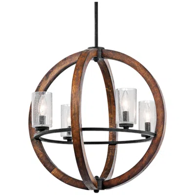 Kichler Grand Bank 20" Wide 4-light Auburn Stained Pendant