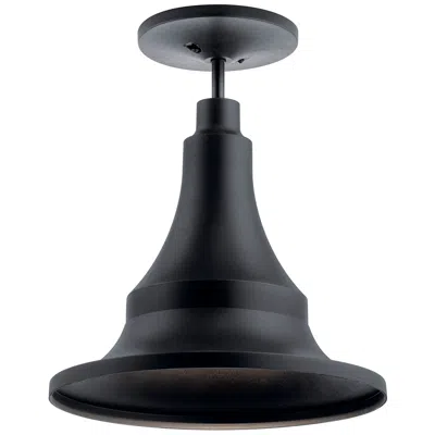 Kichler Hampshire 16" Wide Climates Black Modern Outdoor Ceiling Light