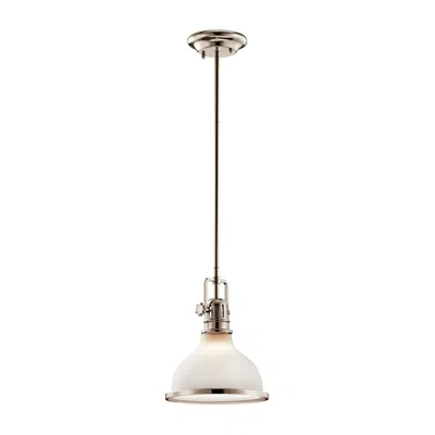 Kichler Hatteras Bay 8" Wide Polished Nickel And White Mini Pendant