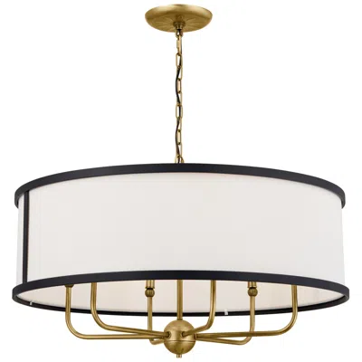 Kichler Heddle 30 1/2"w Natural Brass Drum Shade Chandelier