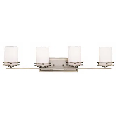Kichler Hendrik 34" Wide 4-light Nickel Bathroom Light Fixture