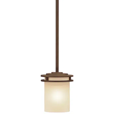 Kichler Hendrik 5 1/2" Wide Bronze And Umber Glass Mini Pendant Light