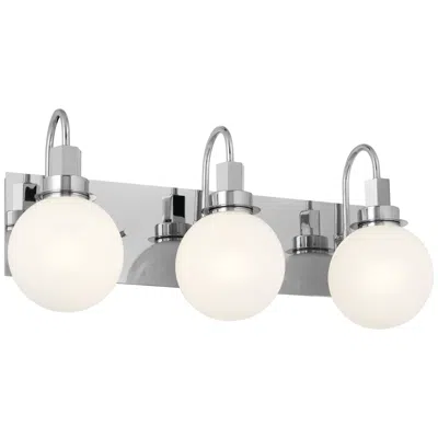 Kichler Hex 22.75 Inch 3 Light Vanity With Opal Glass In Chrome