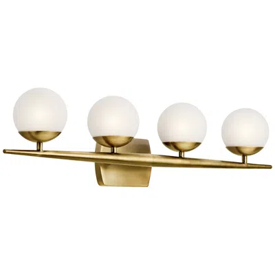 Kichler Jasper 32 1/4" Wide Natural Brass 4-light Halogen Bath Light